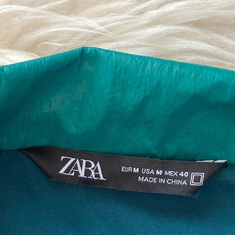 Zara Coated Windbreaker/Rain Jacket Style Bomber Jacket - Picture 3 of 16